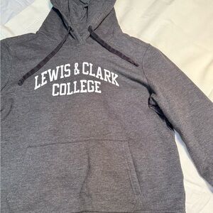 Lewis & Clark College Hoodie Medium Redshirt Gray Sweatshirt Pullover Unisex M